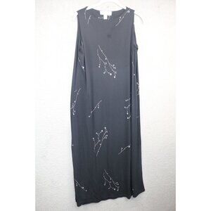 Vintage Valerie Stevens Petites Liquid Knit Sleeveless Maxi Dress-PL-Y2K-90's